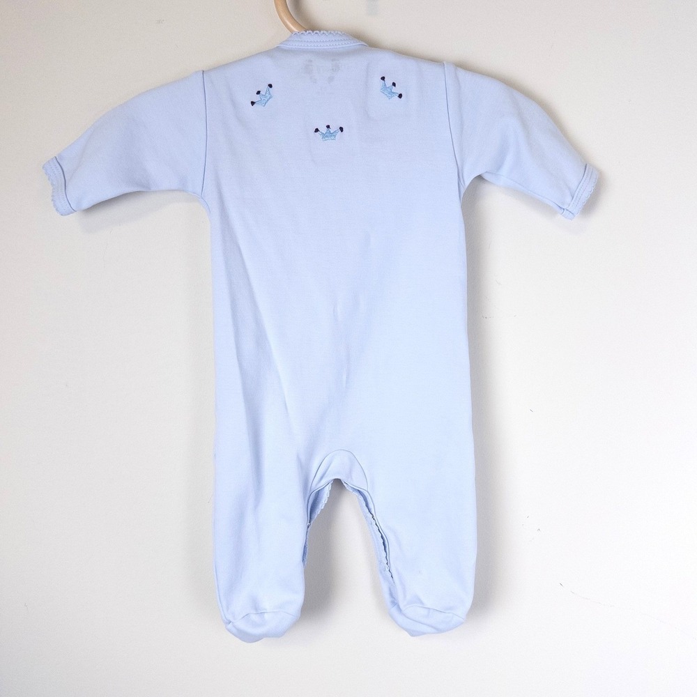 Margery Ellen Crown Pima Cotton Footie Sleeper Baby‎ 0-3 Months Blue - Picture 4 of 9